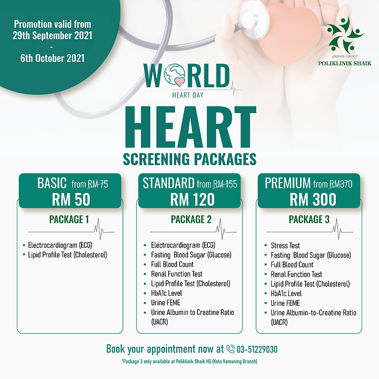 World Heart Day Package Promotion has ended.